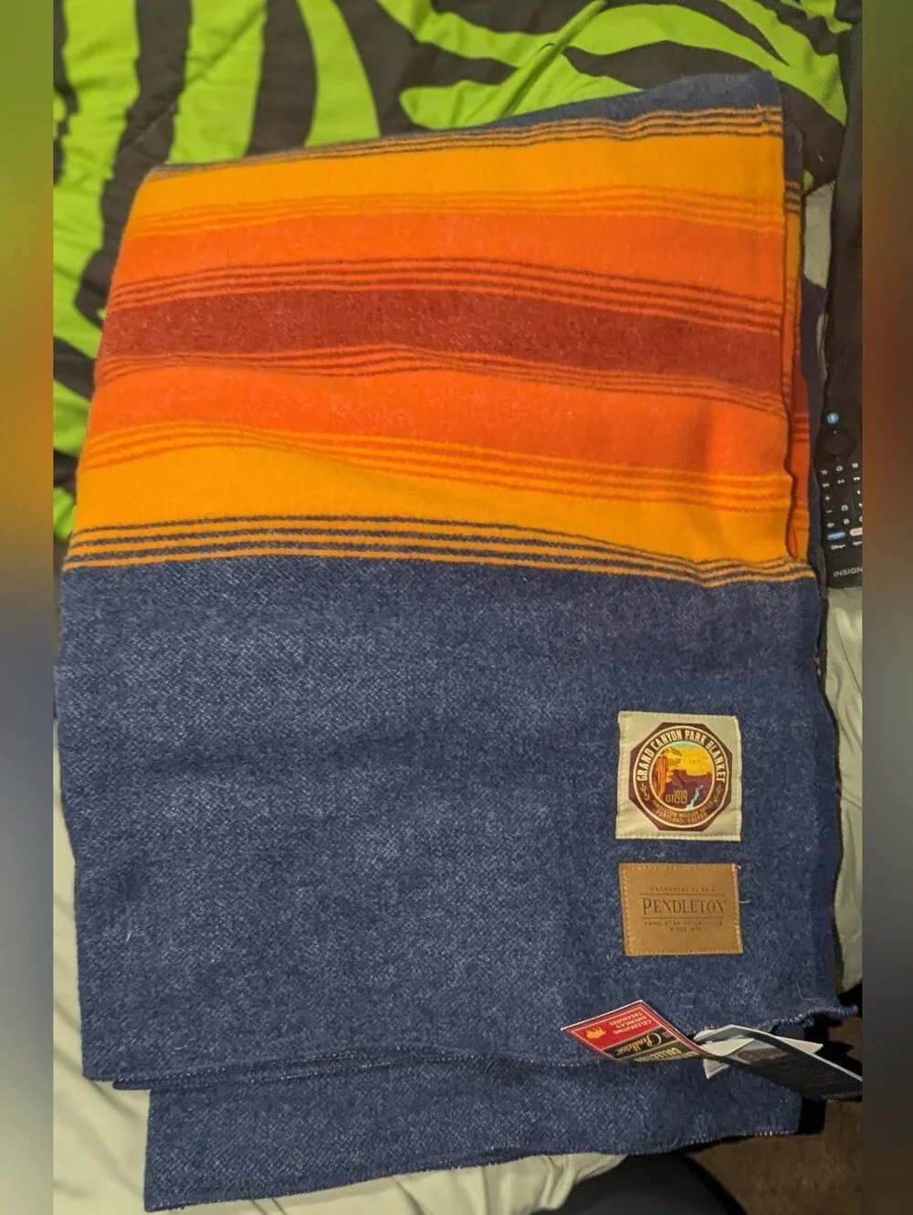 Pendleton Wool Blanket with Sunset Stripe